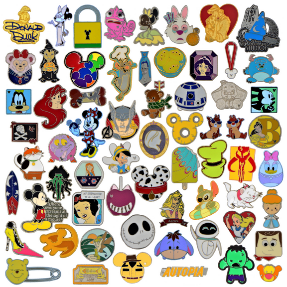 Disney Pins 30 Assorted Pin Trading Lot