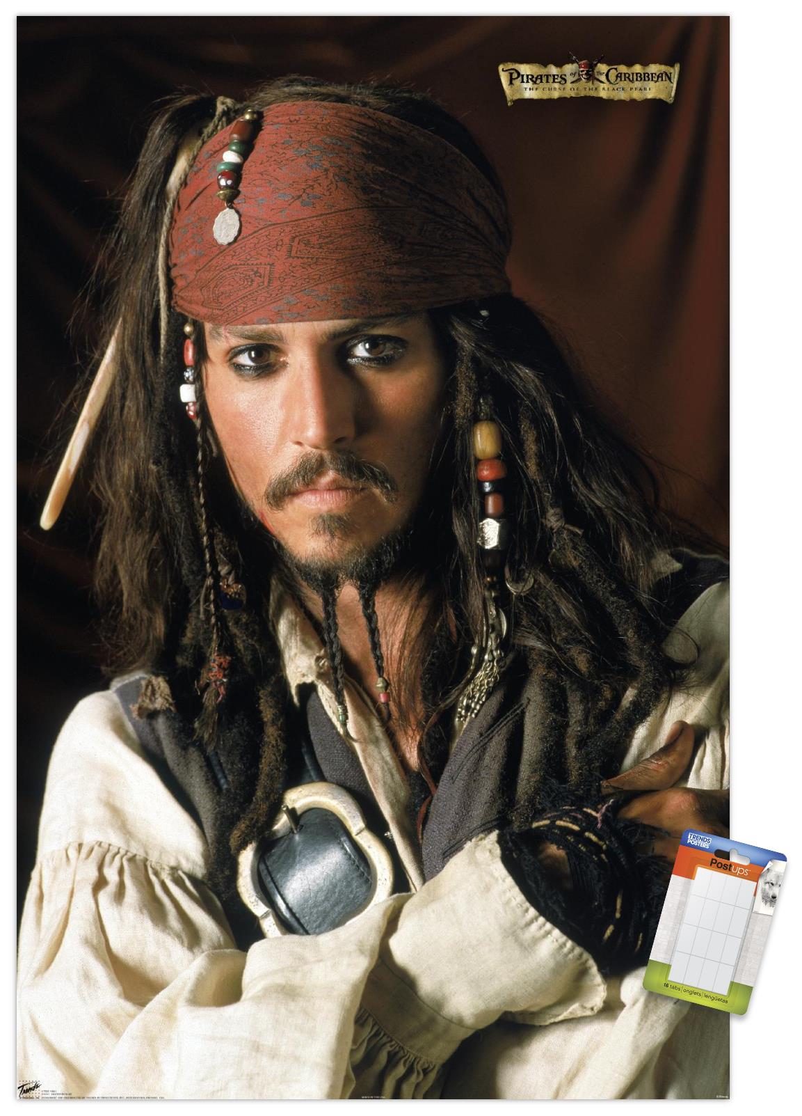 Disney Pirates: Black Pearl - Johnny Depp Portrait Wall Poster, 14.725" x 22.375" - image 1 of 3