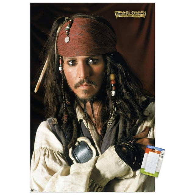 Disney Pirates: Black Pearl - Johnny Depp Portrait Wall Poster, 14.725" x 22.375"