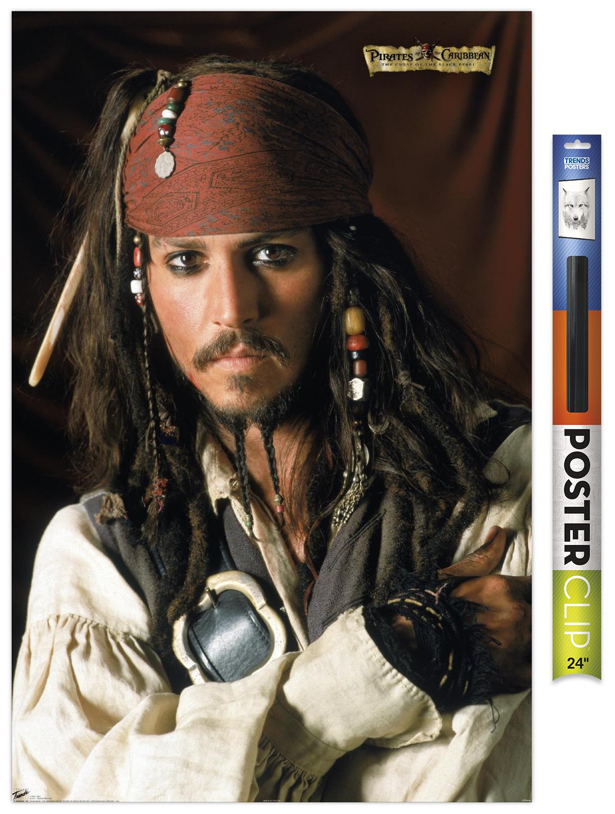 Disney Pirates: Black Pearl - Johnny Depp Portrait Wall Poster, 22.375" x 34" - image 1 of 2