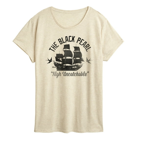 Disney - Pirates Of The Caribbean - Black Pearl Nigh Uncatchable - Women's Short Sleeve Graphic T-Shirt