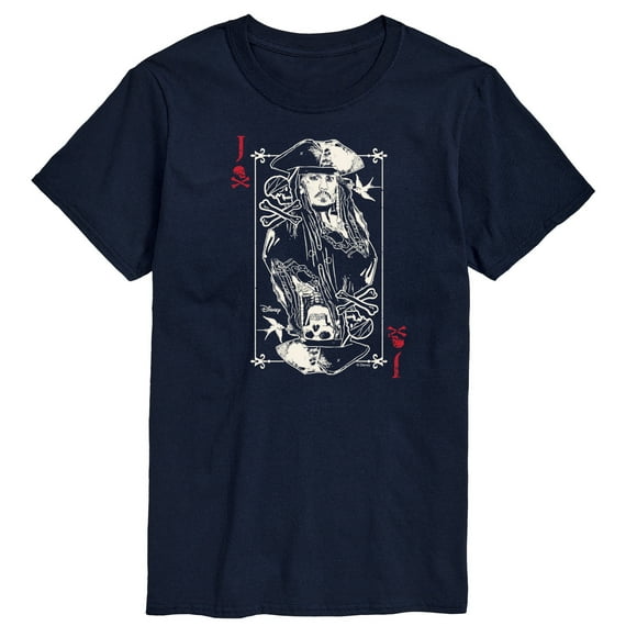 Disney - Pirates Of The Caribbean - Jack Sparrow Playing Card - Men's Short Sleeve Graphic T-Shirt