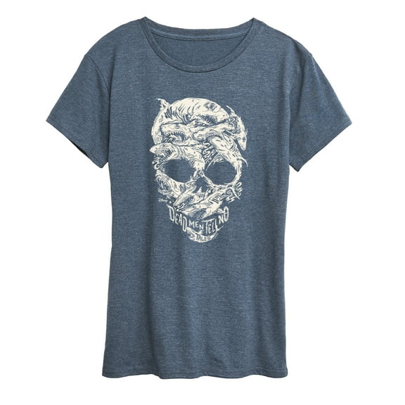Disney - Pirates Of The Caribbean - Pirates Shark Skull - Women's Short Sleeve Graphic T-Shirt