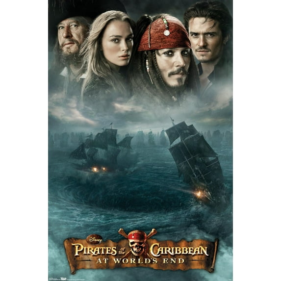 Disney Pirates of the Caribbean: At World's End - DVD One Sheet Wall Poster, 14.725" x 22.375"