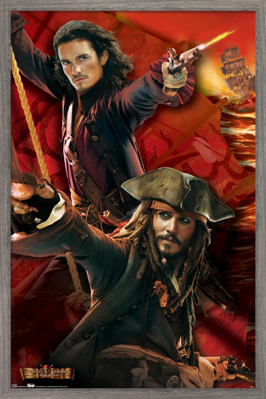 Disney Pirates of the Caribbean: At World's End - Duo Wall Poster, 14.725" x 22.375", Framed