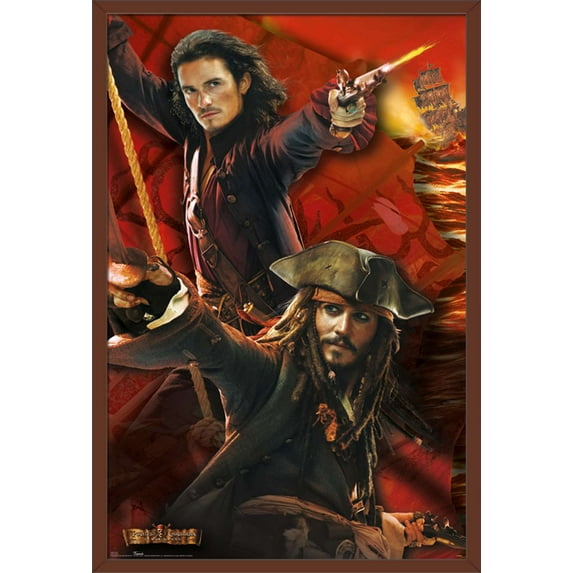Disney Pirates of the Caribbean: At World's End - Duo Wall Poster, 22.375" x 34", Framed