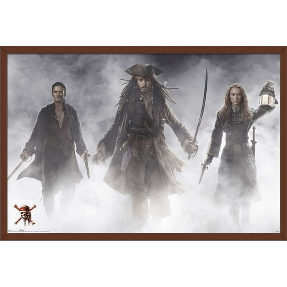 Disney Pirates of the Caribbean: At World's End - Group Wall Poster, 22.375" x 34", Framed