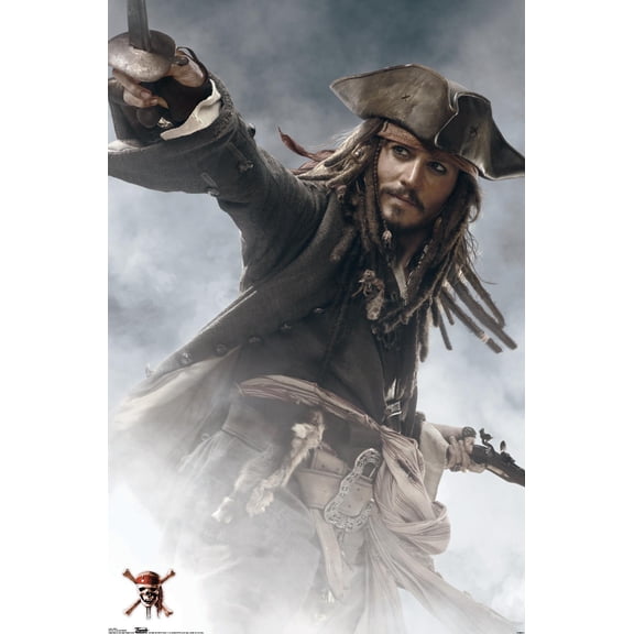 Disney Pirates of the Caribbean: At World's End - Jack Sparrow Wall Poster, 14.725" x 22.375"