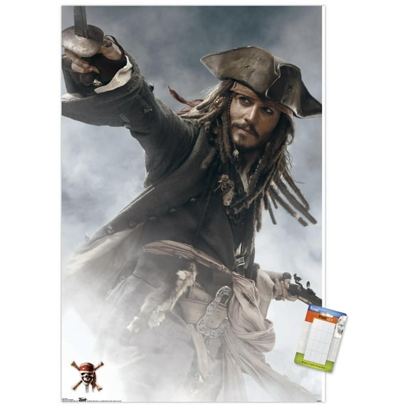 Disney Pirates of the Caribbean: At World's End - Jack Sparrow Wall Poster, 14.725" x 22.375"