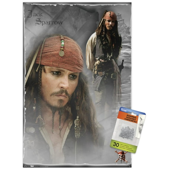 Disney Pirates of the Caribbean: At World's End - Johnny Wall Poster with Push Pins, 14.725" x 22.375"