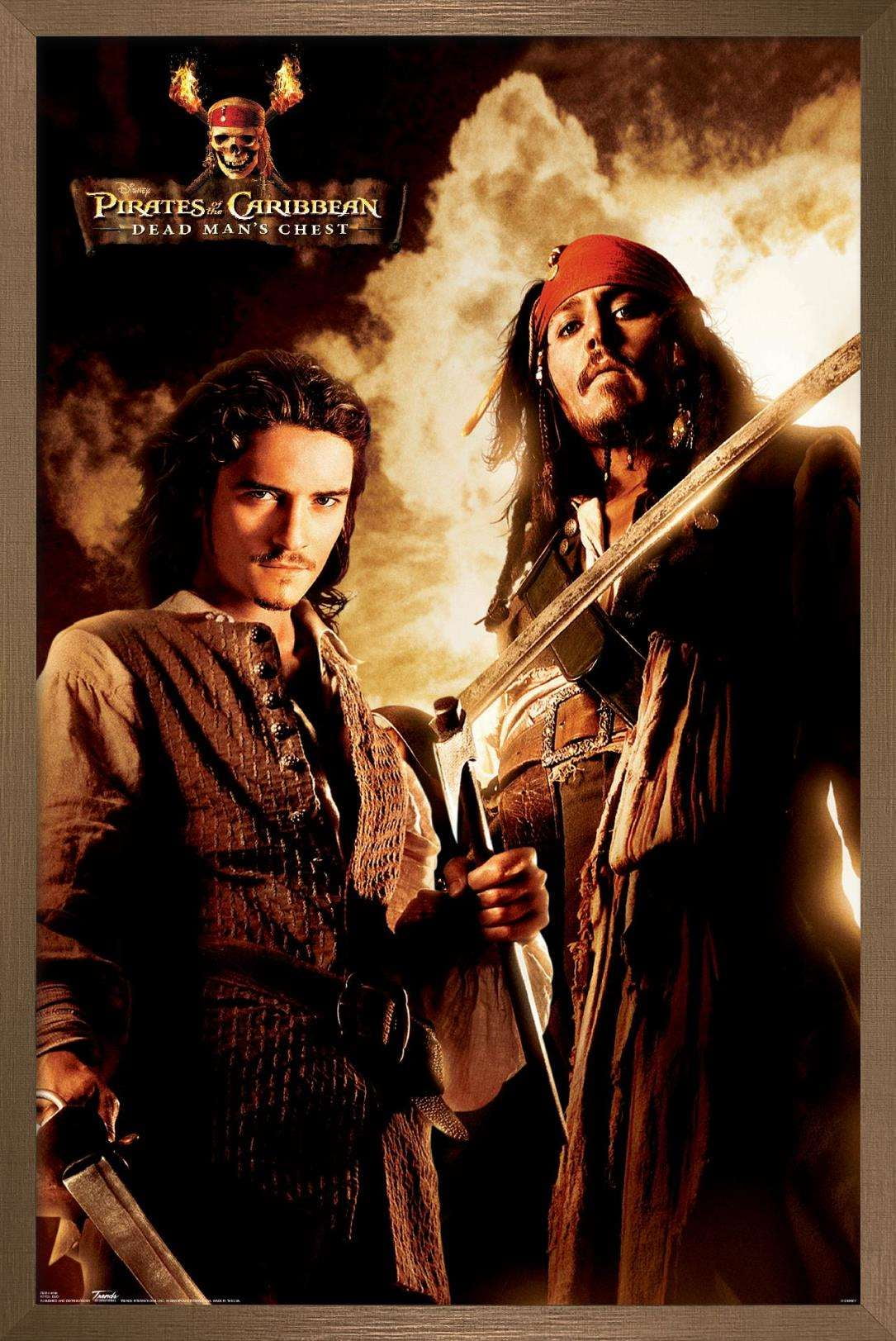 Disney Pirates of the Caribbean: Dead Man's Chest - Duo Wall Poster, 14.725" x 22.375", Framed