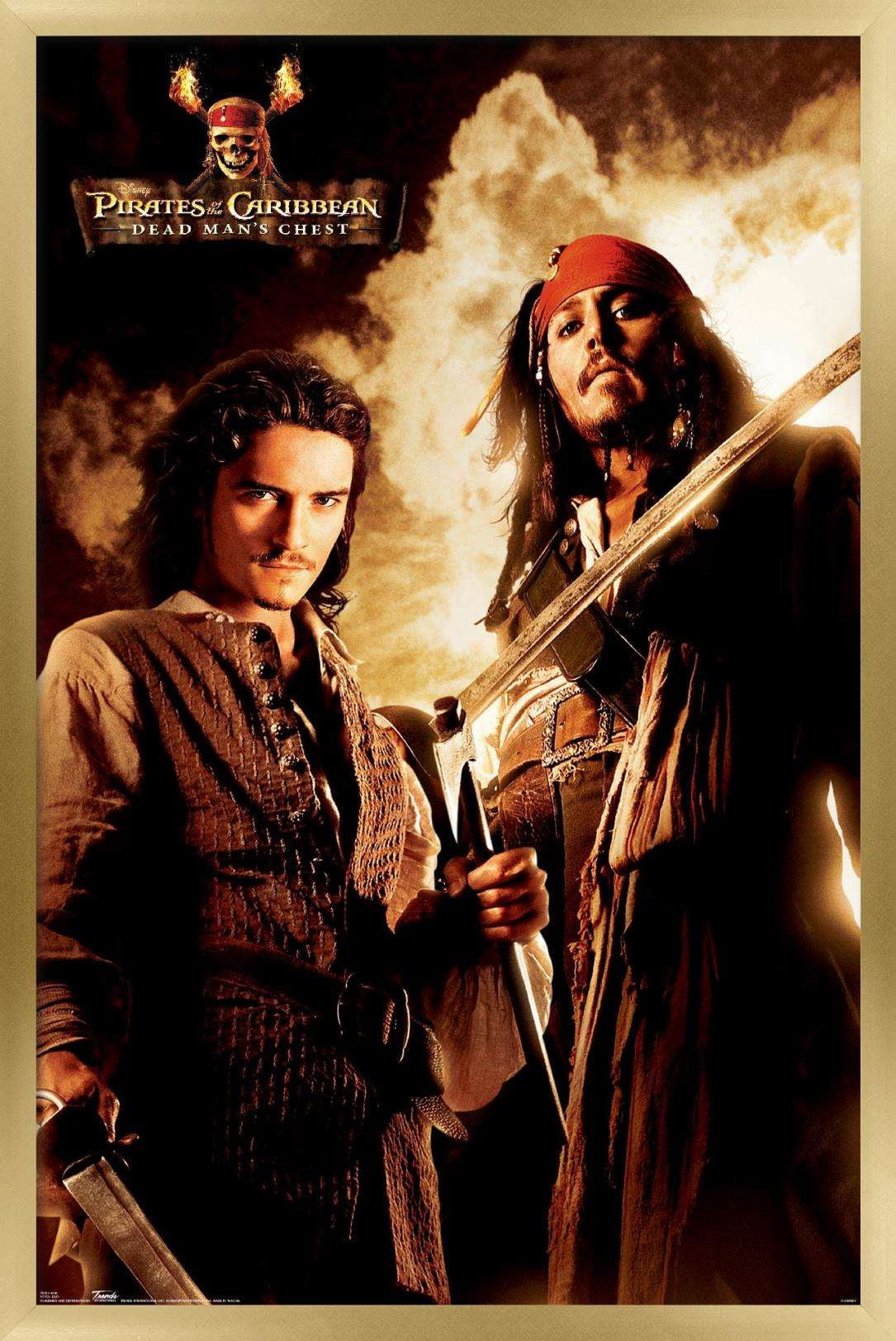 Disney Pirates of the Caribbean: Dead Man's Chest - Duo Wall Poster, 14.725" x 22.375", Framed