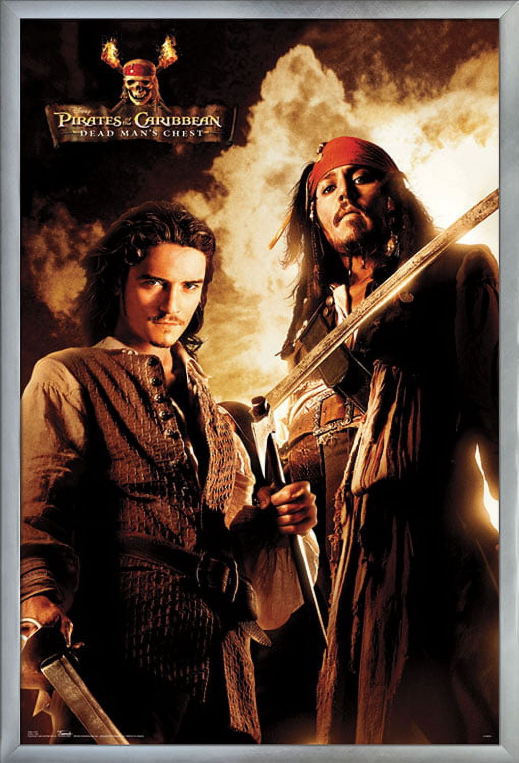 Disney Pirates of the Caribbean: Dead Man's Chest - Duo Wall Poster, 22.375" x 34", Framed