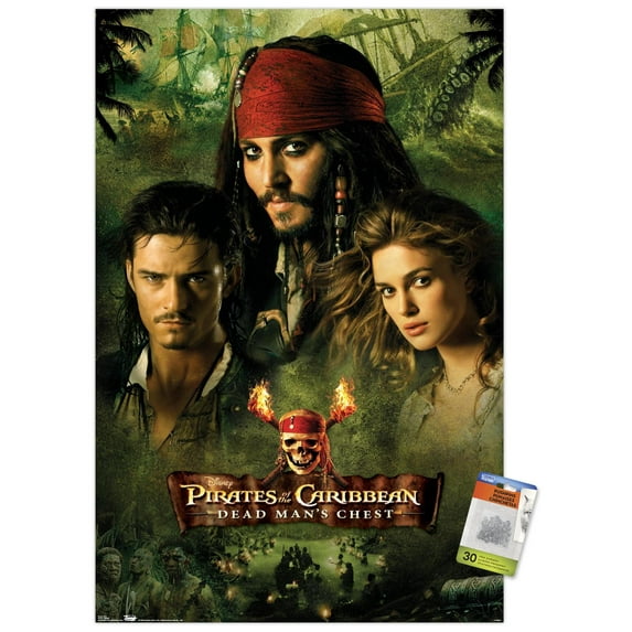 Disney Pirates of the Caribbean: Dead Man's Chest - Group Wall Poster with Push Pins, 22.375" x 34"