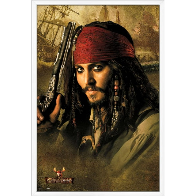 Disney Pirates of the Caribbean: Dead Man's Chest - Johnny Depp Wall Poster, 22.375" x 34", Framed