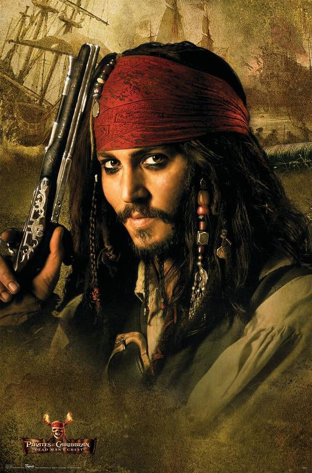 Disney Pirates of the Caribbean: Dead Man's Chest - Johnny Depp Wall Poster, 22.375" x 34" - image 1 of 2