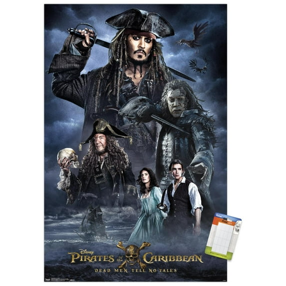 Disney Pirates of the Caribbean: Dead Men Tell No Tales - Collage Wall Poster, 14.725" x 22.375"