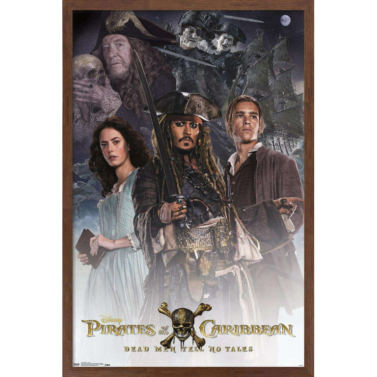 Jet Perversion Grisling Disney Pirates of the Caribbean: Dead Men Tell No Tales - Crew Wall Poster,  14.725" x 22.375", Framed - Walmart.com