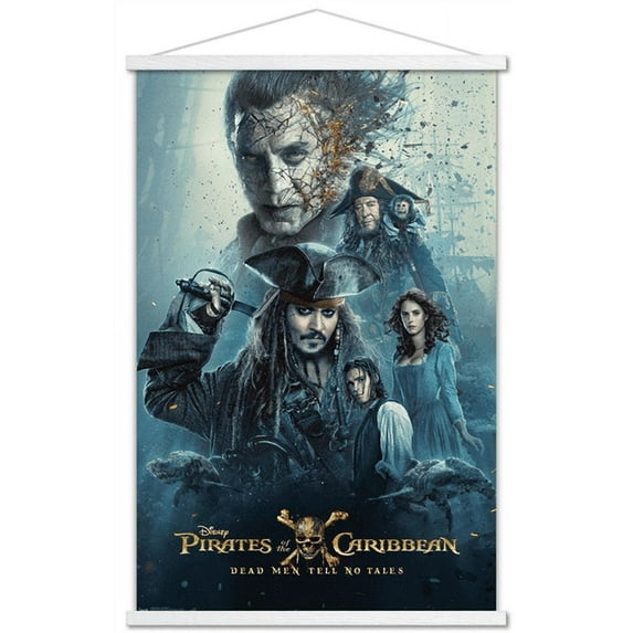 Disney Pirates of the Caribbean: Dead Men Tell No Tales - One Sheet Wall Poster with Magnetic Frame, 22.375" x 34"