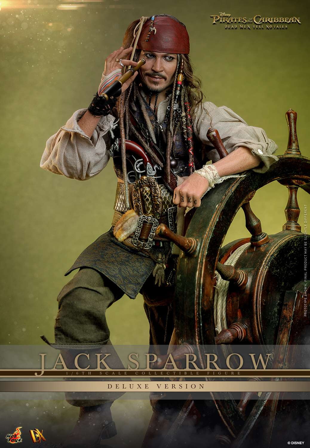 Disney Pirates of the Caribbean Jack Sparrow Collectible 1/6 Scale ...