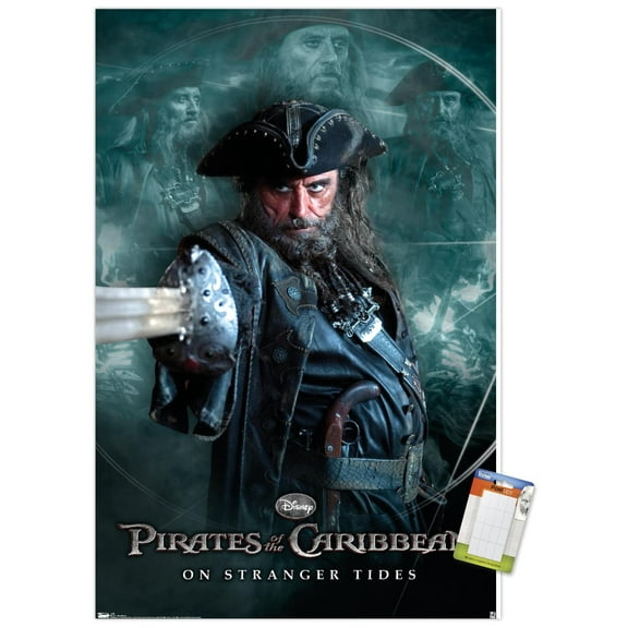 Disney Pirates of the Caribbean: On Stranger Tides - Black Beard Wall Poster, 22.375" x 34"
