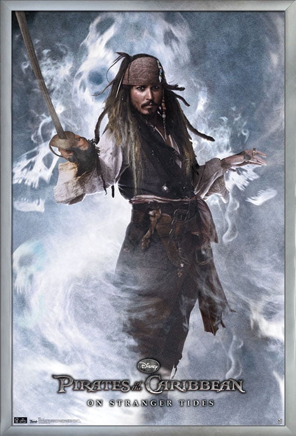 Disney Pirates of the Caribbean: On Stranger Tides - Jack Wall Poster, 22.375" x 34", Framed