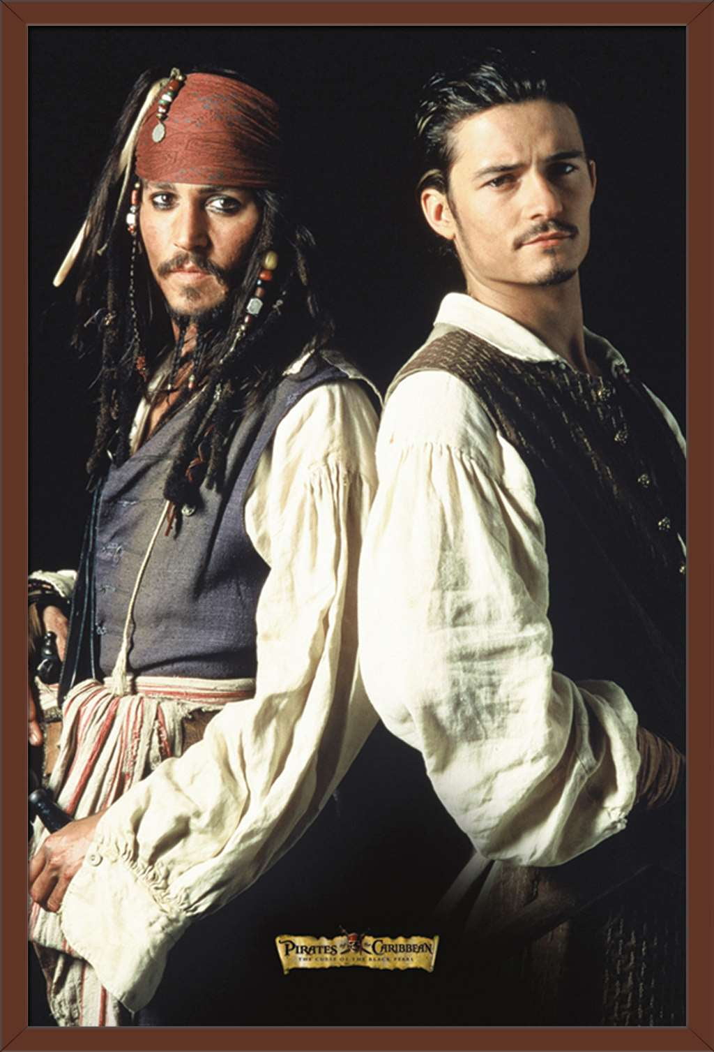 Disney Pirates of the Caribbean: The Curse of the Black Pearl - Duo Wall Poster, 22.375" x 34", Framed