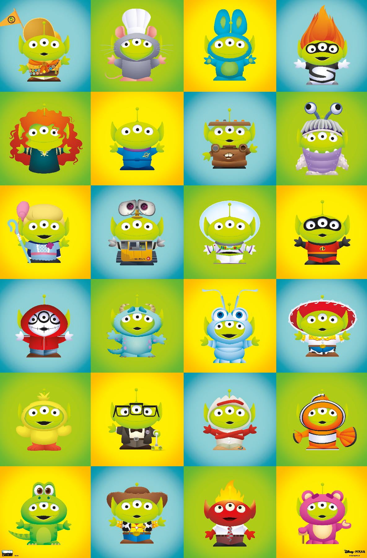 Disney Pixar Aliens Group Wall Poster, 14.725" x 22.375" Walmart