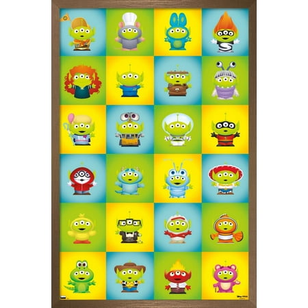Disney Pixar - Aliens Group Wall Poster, 22.375" x 34", Framed
