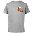 thumbnail image 1 of Disney & Pixar Alphabet Monogram Letter L Lightning McQueen - Short Sleeve Cotton T-Shirt for Adults - Customized-Athletic Heather, 1 of 5