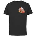 thumbnail image 1 of Disney & Pixar Alphabet Monogram Letter L Lightning McQueen - Short Sleeve Cotton T-Shirt for Adults - Customized-Black, 1 of 5