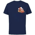 thumbnail image 1 of Disney & Pixar Alphabet Monogram Letter L Lightning McQueen - Short Sleeve Cotton T-Shirt for Adults - Customized-Navy, 1 of 5
