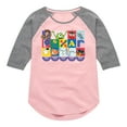thumbnail image 1 of Disney - Pixar Block - Toddler & Youth Girls Raglan Graphic T-Shirt, 1 of 5