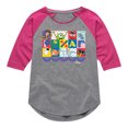 thumbnail image 1 of Disney - Pixar Block - Toddler & Youth Girls Raglan Graphic T-Shirt, 1 of 5