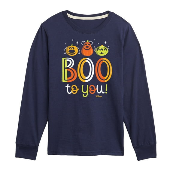 Disney Pixar - Boo To You - Toddler & Youth Long Sleeve Graphic T-Shirt