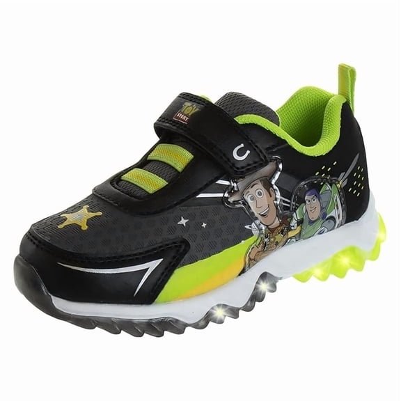 Disney Pixar Boys Toy Story Sneakers (Toddler Sizes), Black Grey, Size: 8