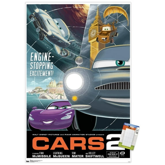 Disney Pixar Cars 2 - Classic Wall Poster, 14.725" x 22.375"