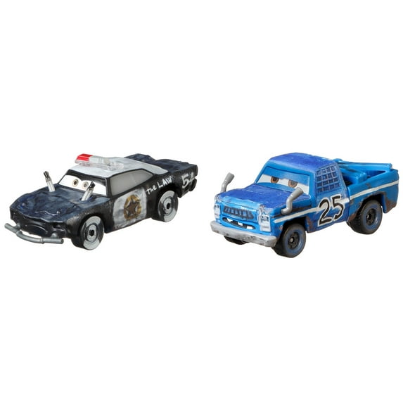 Disney Pixar Cars 2-Pack, Fan Favorites Race Team Mater and Pit Crew Fillmore With Headset, 1:55 Scale Die-Cast Vehicles