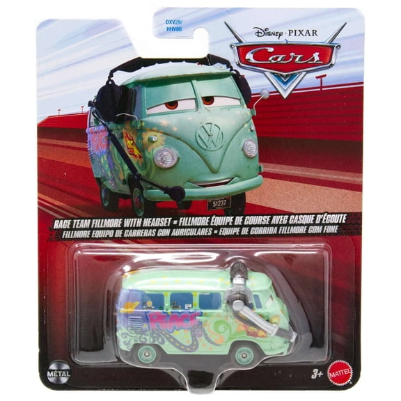 Mattel Disney Pixar Cars 2 Fillmore Race Team Car VW Radiator with Headset