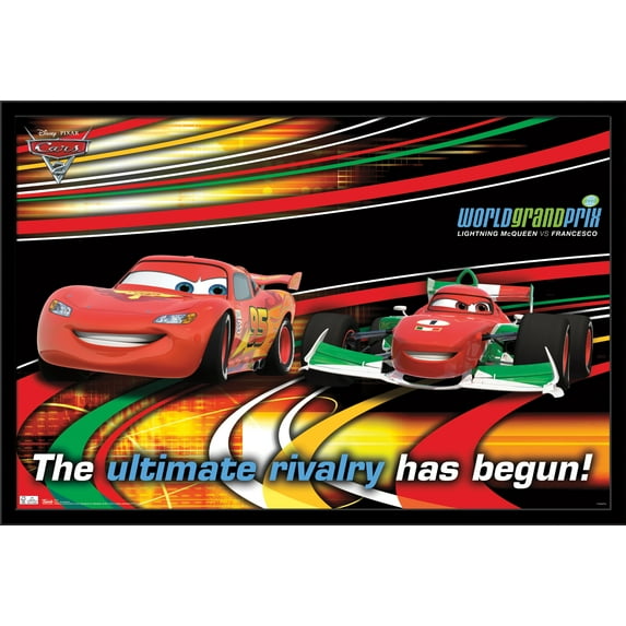 Disney Pixar Cars 2 - Racing Rivals Wall Poster, 22.375" x 34", Framed