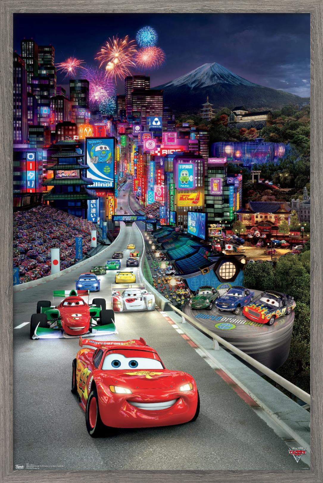 オーバードライビン2 ポスター OVER DRIVIN II フェラーリ Disney-Pixar-Cars-2-Triptych-1
