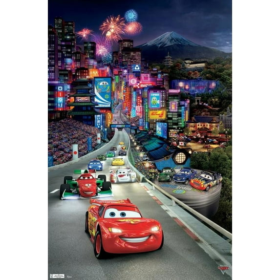 Disney Pixar Cars 2 - Triptych 1 Wall Poster, 22.375" x 34"