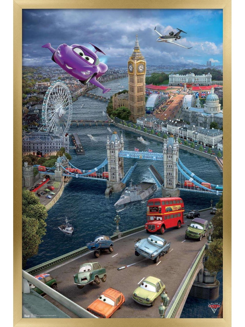 Disney Pixar Cars 2 - Triptych 2 Wall Poster, 14.725