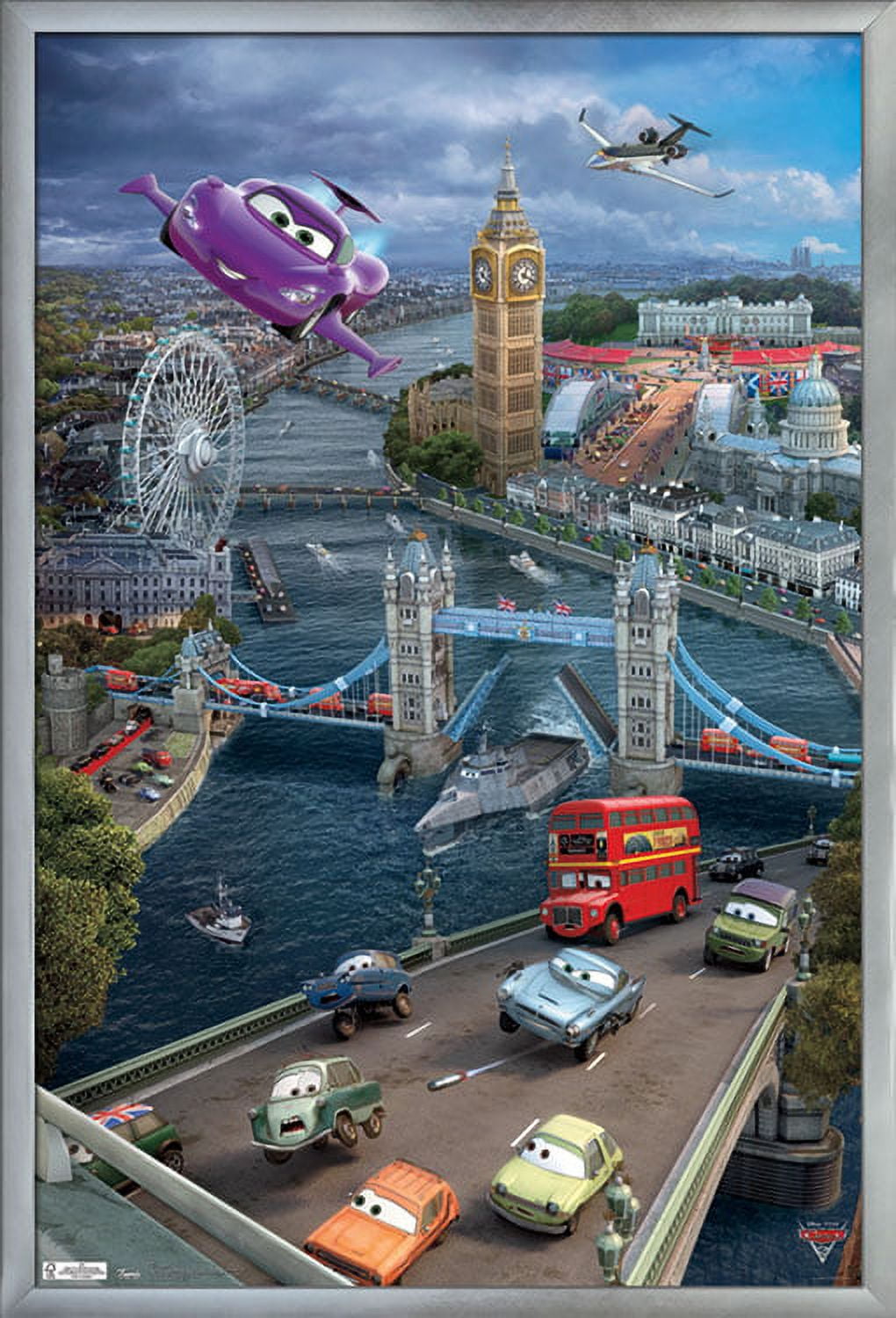 Disney Pixar Cars 2 - Triptych 2 Wall Poster, 14.725