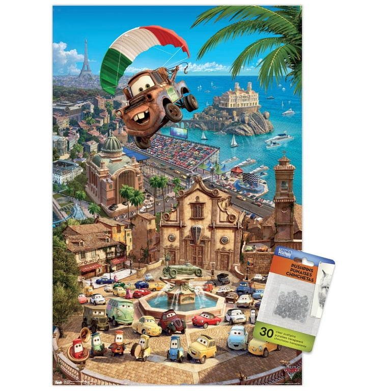 Disney Pixar Cars 2 - Triptych 3 Wall Poster with Push Pins