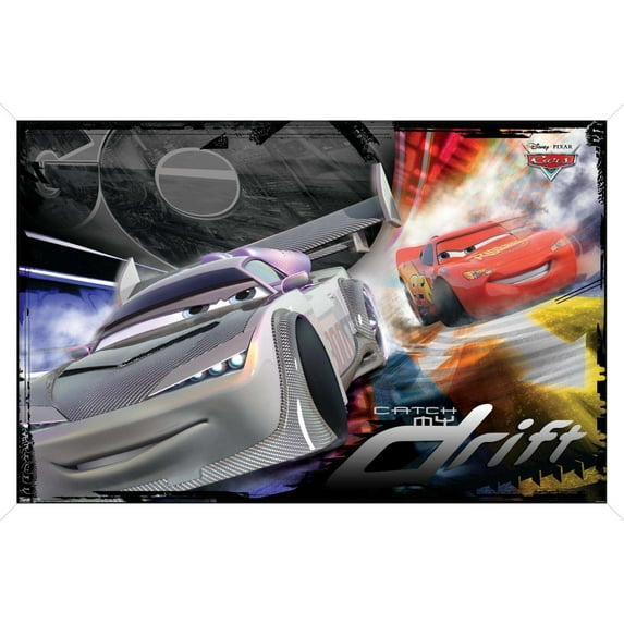 Disney Pixar Cars 3 - Drift Wall Poster, 14.725" x 22.375", Framed