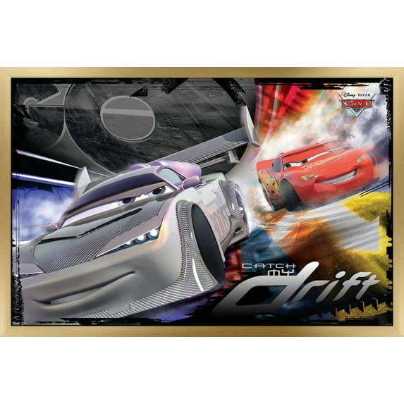 Disney Pixar Cars 3 - Drift Wall Poster, 22.375" x 34", Framed