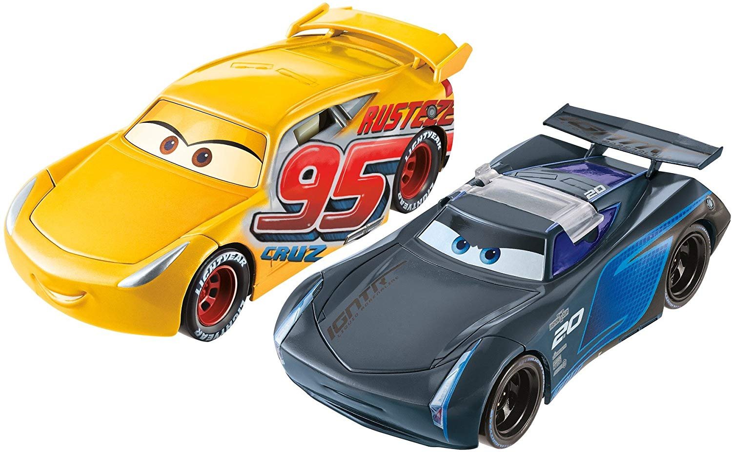 Disney Pixar Cars 3: Flip to The Finish Rust-eze Cruz Ramirez & Jackson Storm Vehicles - image 1 of 10