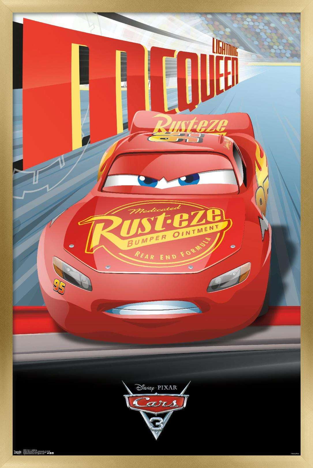 Lightning McQueen Crashes in New Cars 3 Poster