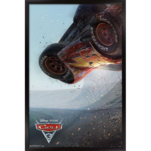 Disney Pixar Cars 3 - One Sheet Wall Poster, 14.725" x 22.375", Framed